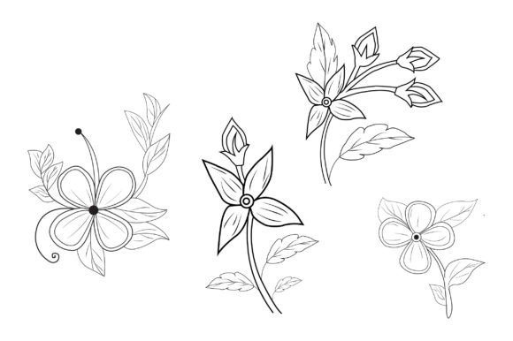 4 Black Outline Drawing Flowers: A Designer's Review
