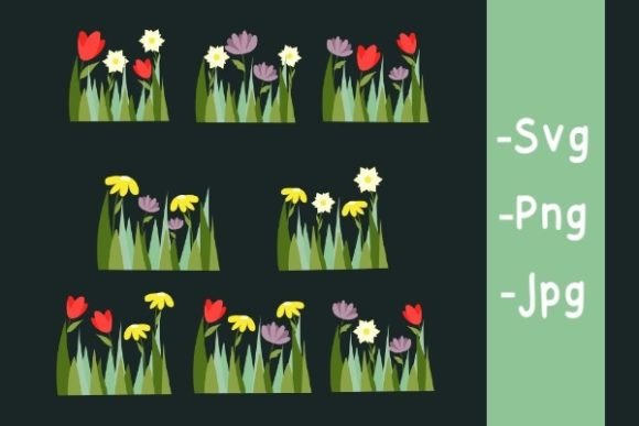 Beautiful Flowers in the Garden: A Designer's Review of Graphics and Illustrations