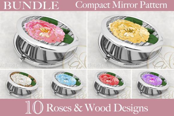 BUNDLE Circle Roses Sublimation SVG: Graphics & Print Templates