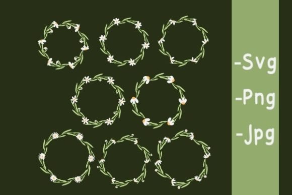 Daisy Flowers Wreath: A Review of Graphics and Illustrations for Crafters