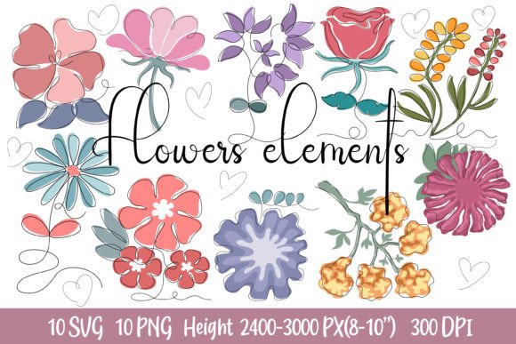 Flowers Elements SVG: Graphics & Illustrations for Local Branding