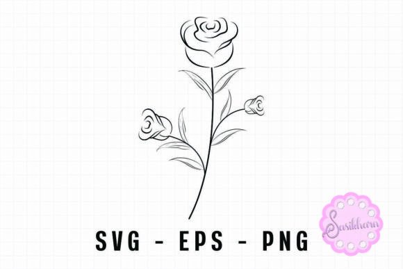 Flowers Line Art Vintage Illustration: A Smart Graphics Choice