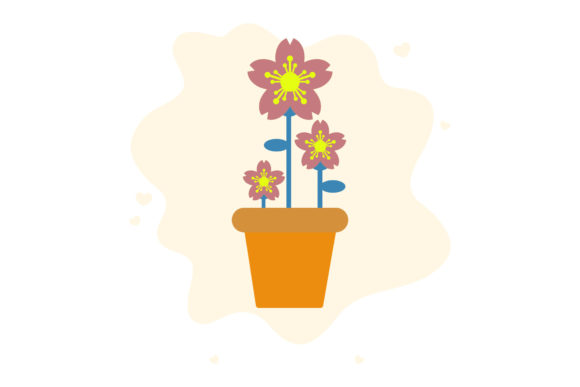 Flowers Orange Color Graphics & Icons