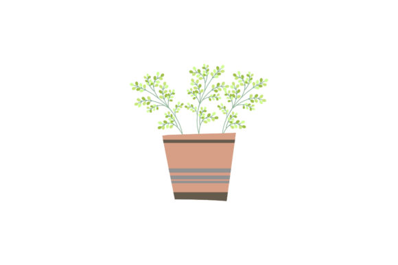 Flowers Pot Summer Beauty: Editorial Graphics & Illustrations