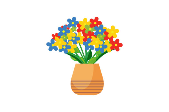 Flowers Vase Bouquet Beautiful Graphics & Icons