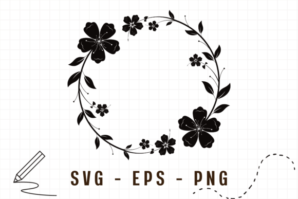 Flowers Wreath Line Art Review
