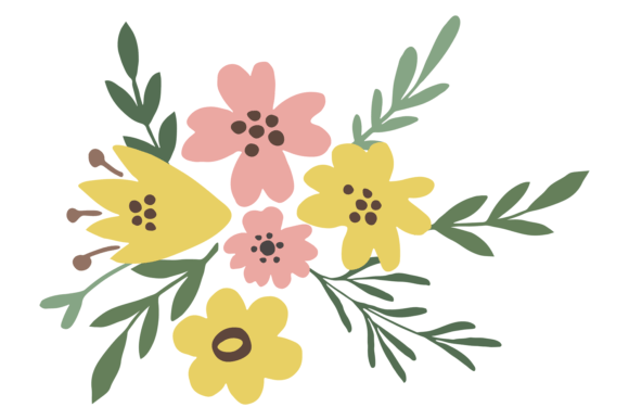 Garden Flowers Decorative Element. Natur: A Review for Graphics and Illustrations