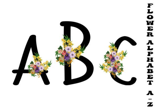 Wild Flowers Alphabet Numbers: Fresh Graphics & Illustrations for Makers
